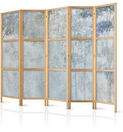 murando - Paravent Japonais Décoratif Intérieur, Paysage, 225x172 cm | 5 Panneaux, Toile Imprimée, Séparation de Pièce, Impression sur une Seule Face, Pliable, Cadre en Bois, Moderne pour Salon