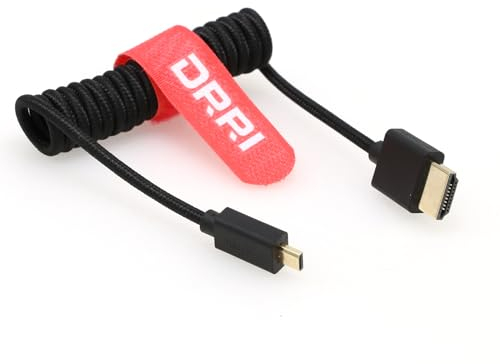 DRRI Cavo intrecciato ad alta velocità 8K 4K 30/60fps Micro HDMI a HDMI 2.1 per Canon EOS R5 R5c R6 M6 Mk2 | FujiFilm X-T| Nikon Z6 Z9 a Atomos Ninja 5 Monitor