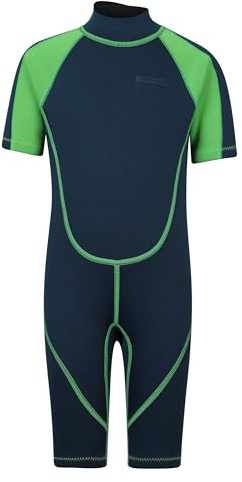 Mountain Warehouse Shorty Kinder Neoprenanzug | UPF 50+ UV-Schutz, Neopren-Einteiler mit Flachnähten & leichtgängigem Reißverschluss, Ideal für Strand, Surfen & Wassersport