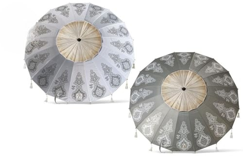 Atosa Sombrilla de Playa Mandala Con Faldón Orientable Metálica de Aluminio Ø220 cm Oxford Protección UPF 50+ Surtida en 2 Posibilidades con Funda