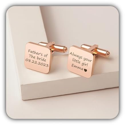 Vater der Braut Geschenk - Gravierte Manschettenknöpfe - Manschettenknöpfe für Vater - Personalisierte benutzerdefinierte Manschettenknöpfe - Immer Ihr kleines Mädchen Manschettenknöpfe