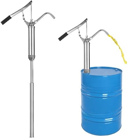 ohbien Oil Barrel Pump, Telescopic Lever Action Barrel Pump Self Priming Rotary Hand Oil Pump Diesel Fuel Lever Barrel Drum Syphon Transfer Drum Pump Fits 15 to 55 Gallon Drums