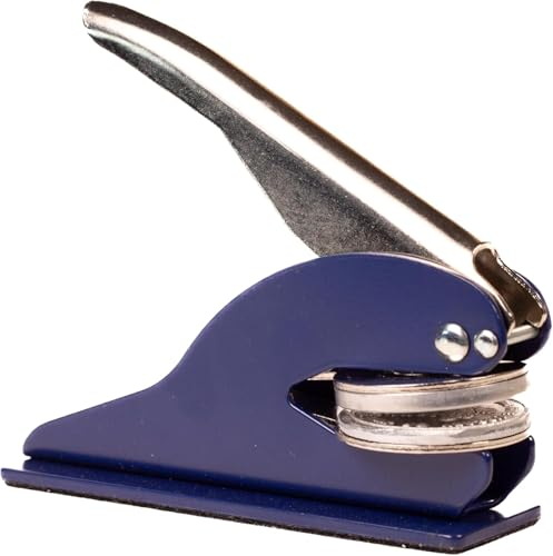 Papierpräger mit Papierprägezange für Büchen oder Bibliothek mit dem Motiv Personalisierbar 38mm Rund Ex Libris