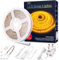 LED Light Strip, 5M, Dimmable, Yellow, LED Light Strip, Flexible, Under-Cabinet, Kitchen Lighting Set with 12 V CE Power Supply, Adhesive Clips, Dimmer Switch and Connectors