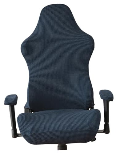 VOSAREA Full Body Gaming Chair Cover Office Computer Room Chair Wrap Blue High Elasticity Chair Protector Easy Installati