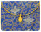 minkissy borsa per riporre le Scritture borsa porta libri annata Libri musicali organizzatore di libri di musica borsa di broccato cinese Broccato di alta qualità Blue