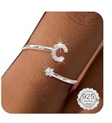 Maynor A-Z Buchstaben Ring Silber 925 Damen Cubic Zirkonia Wasserfeste Ringe – Verstellbare Rings von Größe 50 bis 60 Daumenring Fingerring Initialen Schmuck