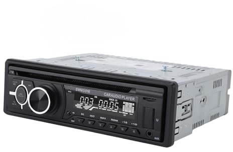 HUSHUI Lecteur DVD de Voiture, Récepteur Radio FM MP3 MP4 USB avec Télécommande, pour Voitures Camions Camping-Cars 12 V 24 V