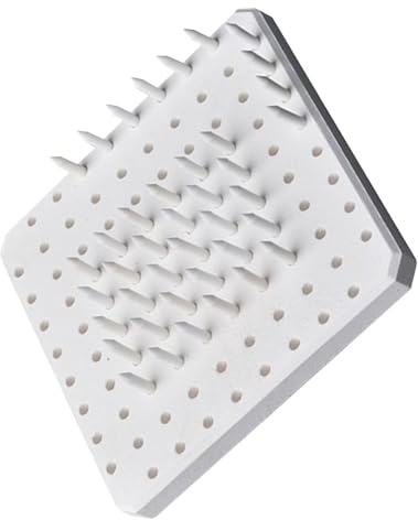 HINTRMENT 60 Stück Keramikbrennwerkzeuge Stütznägel aus Aluminiumoxid und Siliziumdioxid Weiße Feuerfeste Matte zur Verbesserung des Brennergebnisses für Kamin und Schmieden