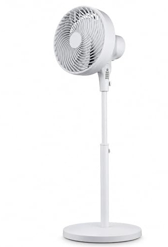 081 Store - Ventilatore a Piantana 70W con 3 Velocità Regolabili, Oscillazione 80°, Altezza Regolabile, Ventilatore Silenzioso per Casa e Ufficio, Flusso d'Aria Potente, Ventilatore da