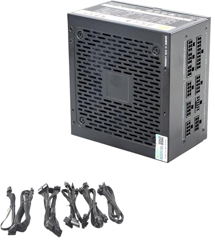 ZBIianxer Alimentatore per Computer Silenzioso da 500 W, Ventola da 120 mm e Protezioni avanzate delle tensioni Alimentatore da Gioco
