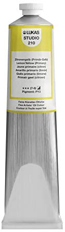 LUKAS STUDIO OIL 200 ml, Ölfarbe in Premium-Qualität, Farbton Zitronengelb
