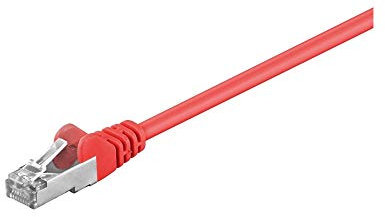 Goobay - Cable de red FTP (cat. 5e, 2 conectores macho RJ45, apantallado) rojo 1,5 m