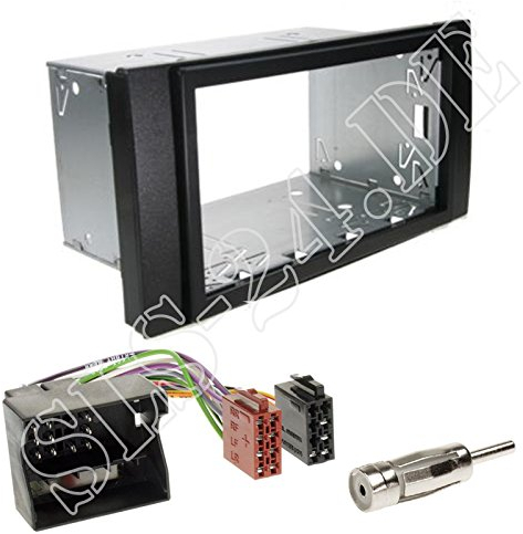 Autoradio Doppel-DIN 2-DIN Radioblende Radio Blende schwarz + Quadlock Radio Adapter für Ford Focus C-Max (DM2) 05/2003-03/2007 Focus (DA3) 11/2004-2007 Kuga (DM2) 02/2008 Fiesta (JD3) Fusion (JU2