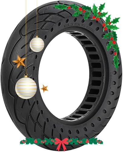 G.V.SHOP® 1 Vollgummiräder 10 x 2,5 Zoll 36 mm Reifen für Elektroroller, Xiaomi, Ducati, Lexgo, Vivobike S2, rutschfest, Vollgummi (Schwarze Punkte 1pcs)
