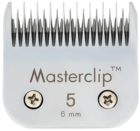 Masterclip Dog Clipping Blade A5 Clipper Blades 50F 40F 30F 15F 10F 9F 7F 7 5F 5# 4F 4# 3F 3# 2F 2# 5/8N Toe Blade Compatible Oster Andis (5#)