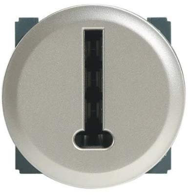 Legrand 200975 Céliane Prise téléphonique en T, Titane