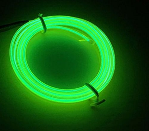 1x NEON GRÜN (2 Meter) - EL - Ambiente Beleuchtung 12Volt + 1x Zigarettenanzünder Innovativer Lichtleisten Strip Band Licht für moderner Innenraum Beleuchtung. 12V für Auto Wohnmobil - hallenwerk