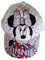 Minnie Maus Kappe Base Cap Mütze Sonnenhut mit Motiv Schleife, Konfetti und Glitzer für Kinder, Mädchen und Jungen (weiß, 54)