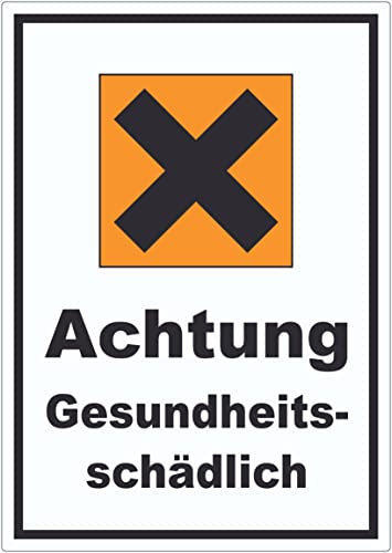 Aufkleber Gefahrensymbol Gesundheitsschädlich Kreuz A6 (105x148mm)