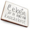 Kühlschrankmagnet mit Spruch - D - Handmade aus Buchenholz - Magnet für Kühlschrank Süß Witzig Lustig - Küchen Kühlschrank Deko 6.5cm x 5cm - Geschenk-Idee (Das Leben ist zu kurz für Knäckebrot)