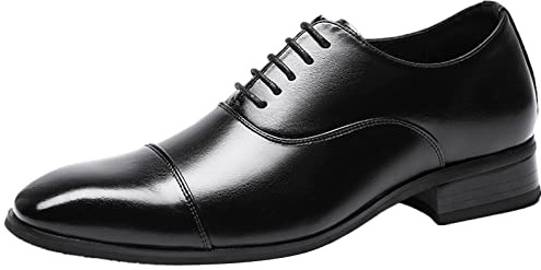 ANUFER Hombres Formal Negocio Zapatos de Vestir Elegante Zapatos Oxford con Puntera Cuero de Microfibra Zapatos de Boda