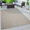 Paco Home Outdoor Teppich Wetterfest Wohnzimmer Küchenteppich Balkon Moderne Einfarbige Muster Meliert, Grösse:240x340 cm, Farbe:Grau