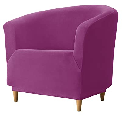NOPEXTO Sesselüberwürfe, Sesselbezug Sesselschoner, Sessel Clubsessel Tullsta Stuhl Sesselhusse, Für Clubsessel Chesterfield Sessel (Ohne Kissen,Lila)