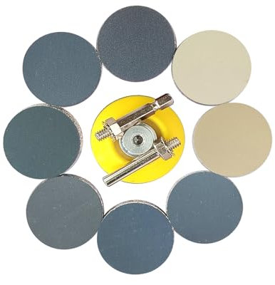 Wanmutrun 50mm Imperméable Papier Abrasif Hook and Loop 90pcs Grain400 600 800 1000 1200 1500 2000 3000 5000 7000 Carbure de Silicium Disques abrasifs Convient pour les Petites Machines à Polir