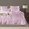 Luowei Satin Bettwäsche 135x200cm Rosa Superweich Luxus Ästhetik Bettwäsche Set Seide Lüster Sommer Bettbezug für die Dekoration von Mädchenzimmern Mit Reißverschluss Und 1 Kissenbezug 80x80cm
