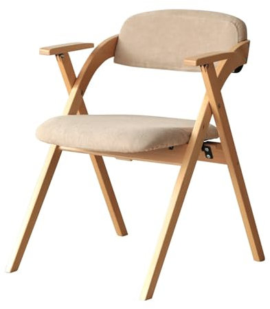 YLGTYUIK Moderner stapelbarer Esszimmerstuhl aus Holz mit Armlehne für das Home-Office und Konferenzräume, Grau, 52,5 x 60 x 77,5 cm