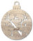 Urhome Weihnachtskugel personalisiert mit Namen Gravur Buchstabe N mit Geweih Motiv Hell Braun - Ornament Christbaumschmuck Weihnachtsdeko Weihnachtsbaum Anhänger aus 3mm Holz