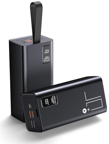 Large Power Bank - QC 3.0 & PD 30W Fast Charging, 5-Output Battery Pack for Travel