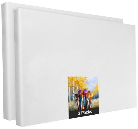 Künstlerleinwand Keilrahmen - 2 Stück - 80x120cm - weiß - zum Bemalen | Weiße Künstlerleinwand zum Bemalen, 2 Stück, 80x120cm, Keilrahmen, Polyester, für Acrylfarben und Textilfarben