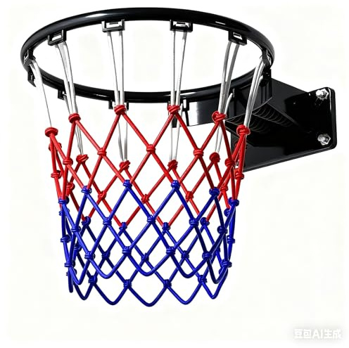 Robuster Basketballkorb für Erwachsene, Standardgröße, 45,7 cm, Tor, wandmontierter Basketball-Rand, Doppelfeder-Basketballkorb, Rand und komplettes Installationsset