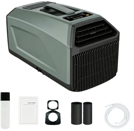 Aire Acondicionado Portátil 5000 BTU, Mini Enfriador de Camping | 400W,Climatizador Silencioso para Tienda de Campaña, Auto, Van Life, Camión,Compresor(Green)