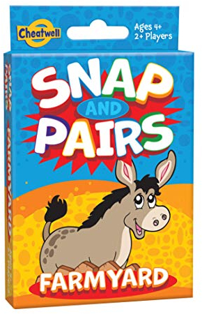 Cheatwell Games Snap + Pairs Farmyard - Card Game - Classic Game Of Snap With A Pairs Memory Game - For Ages 4 And Over