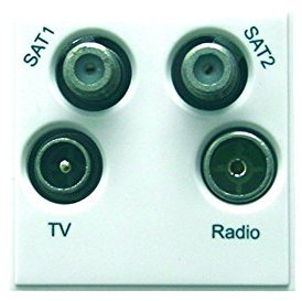 Triax 304264 TV/Radio/TwinSAT Module for Modular Wallplate Systems - WHITE