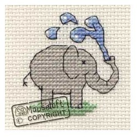 Mouseloft Mini Cross Stitch Kit - Playful Elephant, Stitchlets Collection