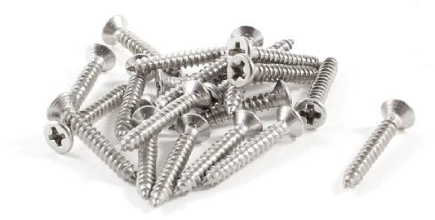 Sourcingmap 20mm x 3mm Thread Diameter Stainless Steel Crosshead Self Tapping Screw 20Pcs