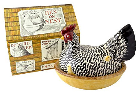 EMMA BRIDGEWATER POTTERY NEW LARGE HEN ON NEST BLACK TOAST