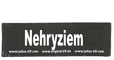 Julius-K9 Interchangeable Hook & Loop Patches, 1 pair, Nehryziem, Size: Large, Black