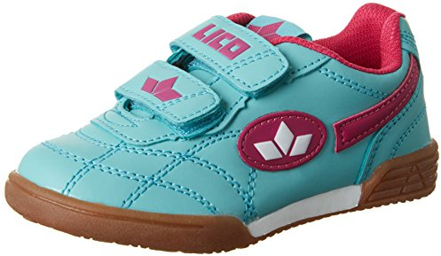Lico Mädchen Bernie V Hallenschuhe, Türkis Tuerkis Pink Weiss
