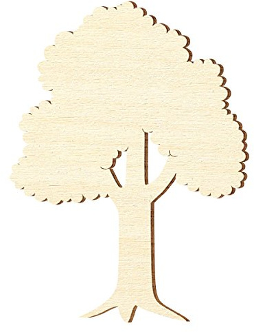 Sperrholz Zuschnitte - Laubbaum, Baum - 5-40cm, Größe:Höhe 19cm
