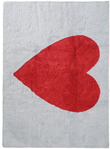 Benuta Kinderteppich Bambini Heart Blau 120x160 cm | Teppich für Spiel- und Kinderzimmer