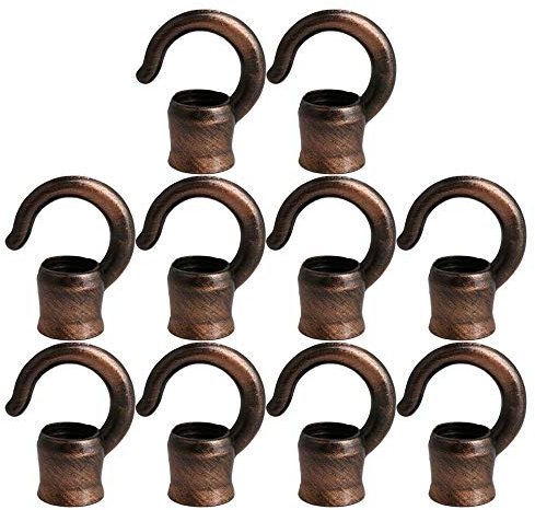RDEXP Bronze Zink Legierung M10 Gewinde Deckenleuchte Haken Halterung Kronleuchter Anhänger Lampe Boden Home DIY Zubehör Set von 10