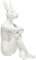 Kare Design Deko Figur Rabbit Gillie, Weiß, Accessoire, Hasenmotiv,Deko für Regale, Deko Objekt, Hase, 39x26x15 cm (H/B/T)