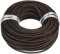 König Design Lederband Lederschnur geflochten - Durchmesser 4 mm/Farbe Braun/Länge 5m