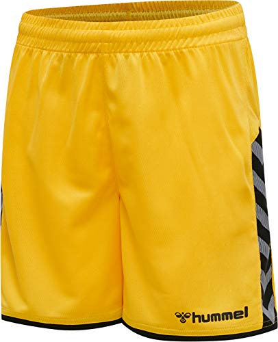 Hummel Jungen Hmlauthentic Kids Poly Shorts, Sports Yellow/Black, 164 EU