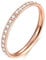 Zakk Eternity Ring 2mm Damen Ewigkeitsringe Titan Verlobungsringe Eheringe Trauringe Memoirering mit Zirkonia Silber Gold Rosegold（Rosegold, 53 (16.9)）